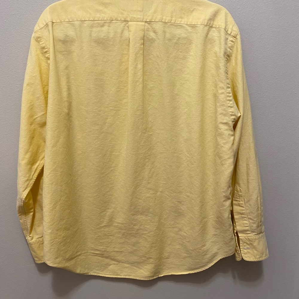 Mans Ralph Lauren pale yellow long sleeve button down shirt size 10 beau… - Picture 13 of 13